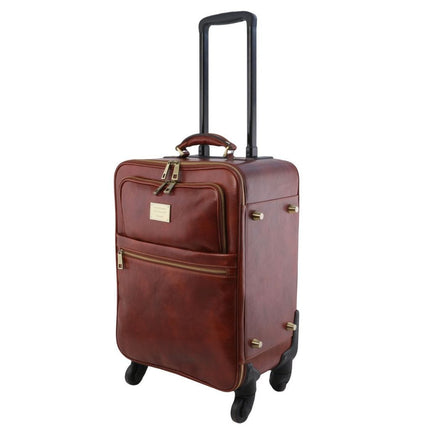 TL Voyager - Vertical leather trolley with 4 wheels | TL141911
