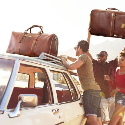 TL Voyager - Vertical leather trolley with 4 wheels | TL141911