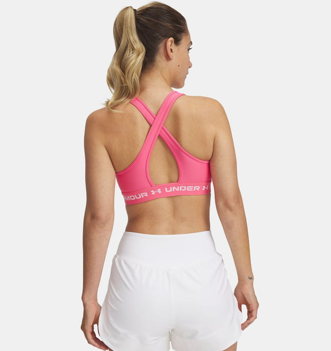 Top Mid Bra Donna Super Pink/White