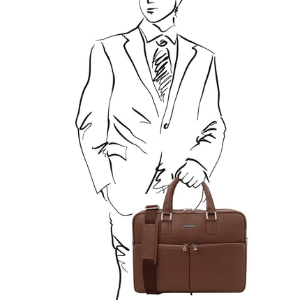Treviso - Leather laptop briefcase | TL141986