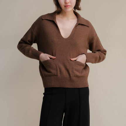 Tweed Oversized Polo with Pockets