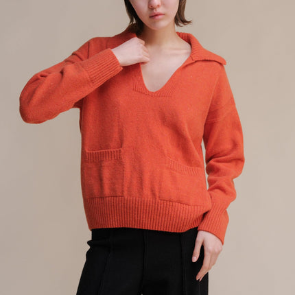 Tweed Oversized Polo with Pockets