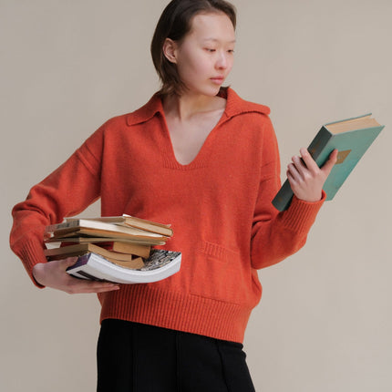 Tweed Oversized Polo with Pockets