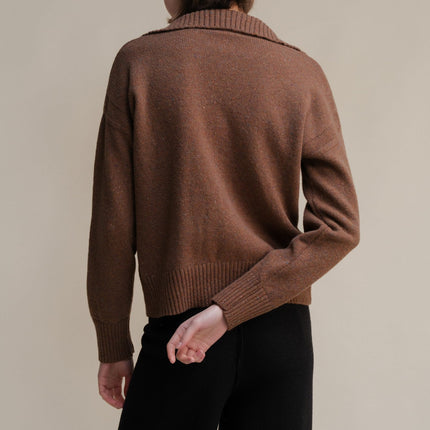 Tweed Oversized Polo with Pockets