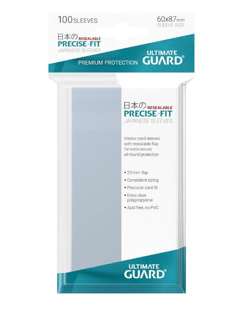 ULTIMATE GUARD Precise - Fit Sleeves Resealable Japanese Size Transparent (100)