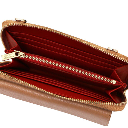 Urania - Leather phone wallet with strap | TL142433