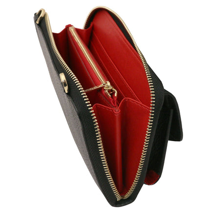 Urania - Leather phone wallet with strap | TL142433