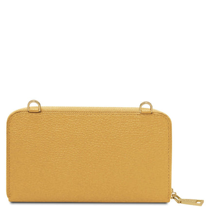 Urania - Leather phone wallet with strap | TL142433