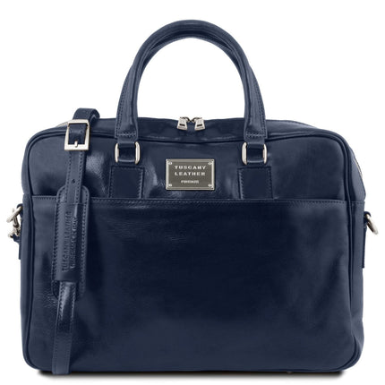 Urbino - Leather laptop briefcase with front pocket | TL141241