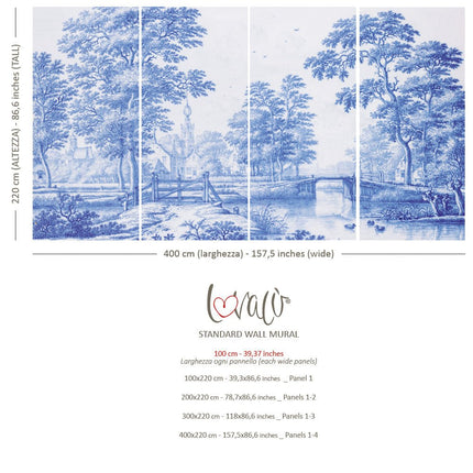 Vintage Wall Mural - Aqua Memories