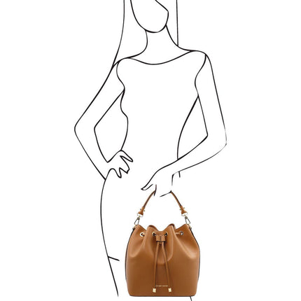Vittoria - Italian leather bucket bag | TL141531