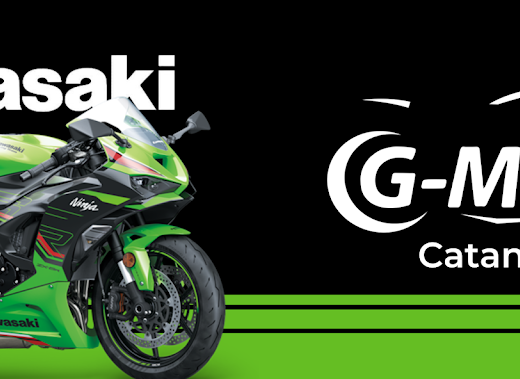 G-Moto Catanzaro: Kawasaki Ninja motorcycle, green and black sportbike for sale, showcasing motorcycle services and dealership in Catanzaro, Italy