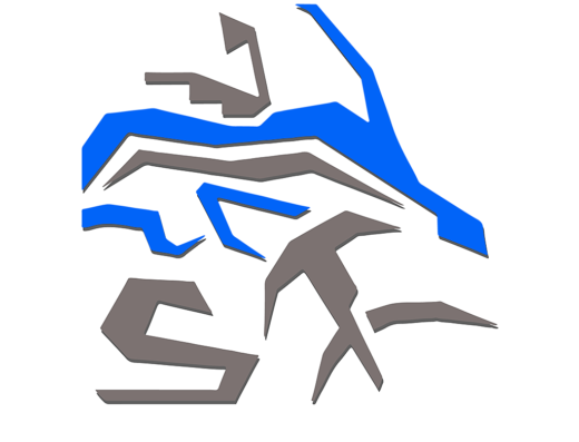 Logo astratto di ENDURRAD, un marchio per motociclisti che amano i viaggi avventura e gli accessori moto di alta qualità