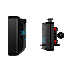 JADO Quick Release Kit Universale per S6: black quick release mount with power supply for motorcycles and scooters.