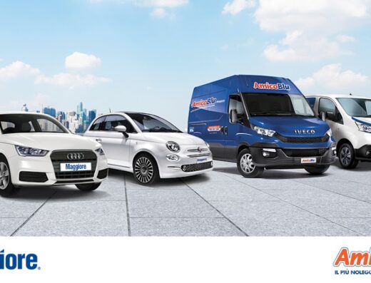 Noleggio auto e furgoni Maggiore AmicoBlu a Pesaro: Audi A1, Fiat 500, furgone Iveco e furgone elettrico Nissan per il tuo viaggio.