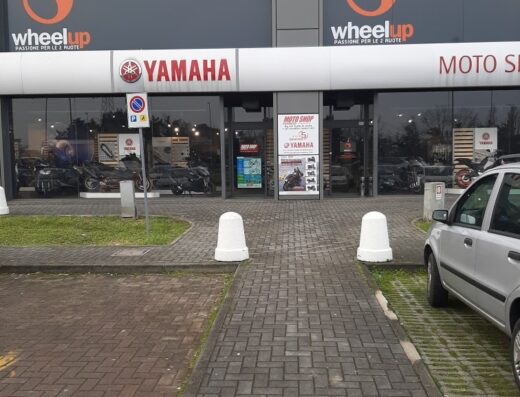 Wheelup store front with Yamaha motorcycles for sale. Motorcycle shop offering parts, accessories and service for riders and motorcycle travelers.
