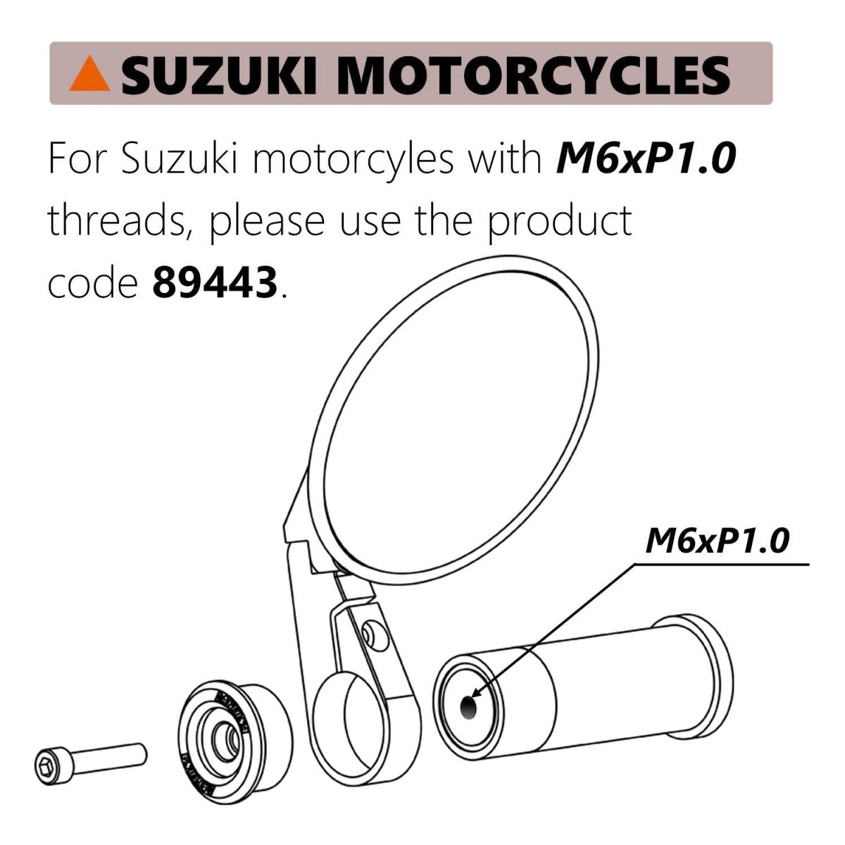 Adattatori specchietti bar-end a manubrio - SUZUKI 3 Adattatori specchietti bar-end a manubrio - SUZUKI - immagine 3
