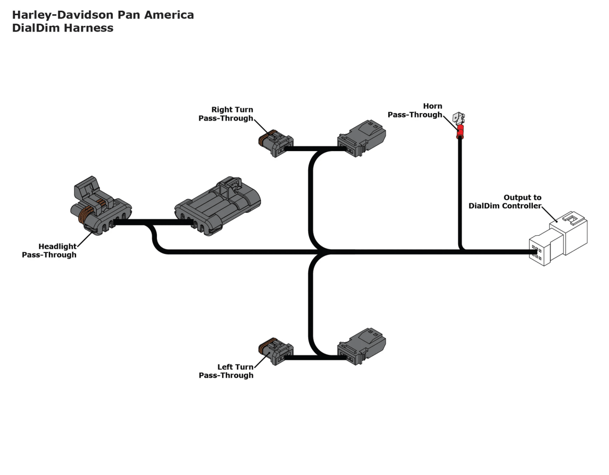 Cablaggio per centralina luci - Harley-Davidson Pan America '21- DENAL 2 Cablaggio per centralina luci - Harley-Davidson Pan America '21- DENAL - immagine 2