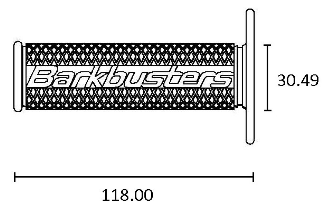 Coppia manopole L. 118 mm Barkbusters - Qualità Professionale 1 Coppia manopole L. 118 mm Barkbusters - Qualità Professionale
