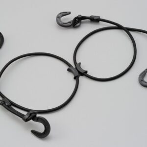 Corda elastica per bagagli con giunzione a X, 1000 mm x 2