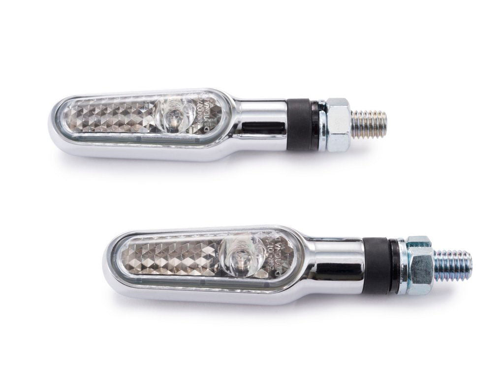 Cp.indicatori direzione alluminio LED "D-LIGHT" - E-MARKED Daytona - Q 1 Cp.indicatori direzione alluminio LED "D-LIGHT" - E-MARKED Daytona - Q