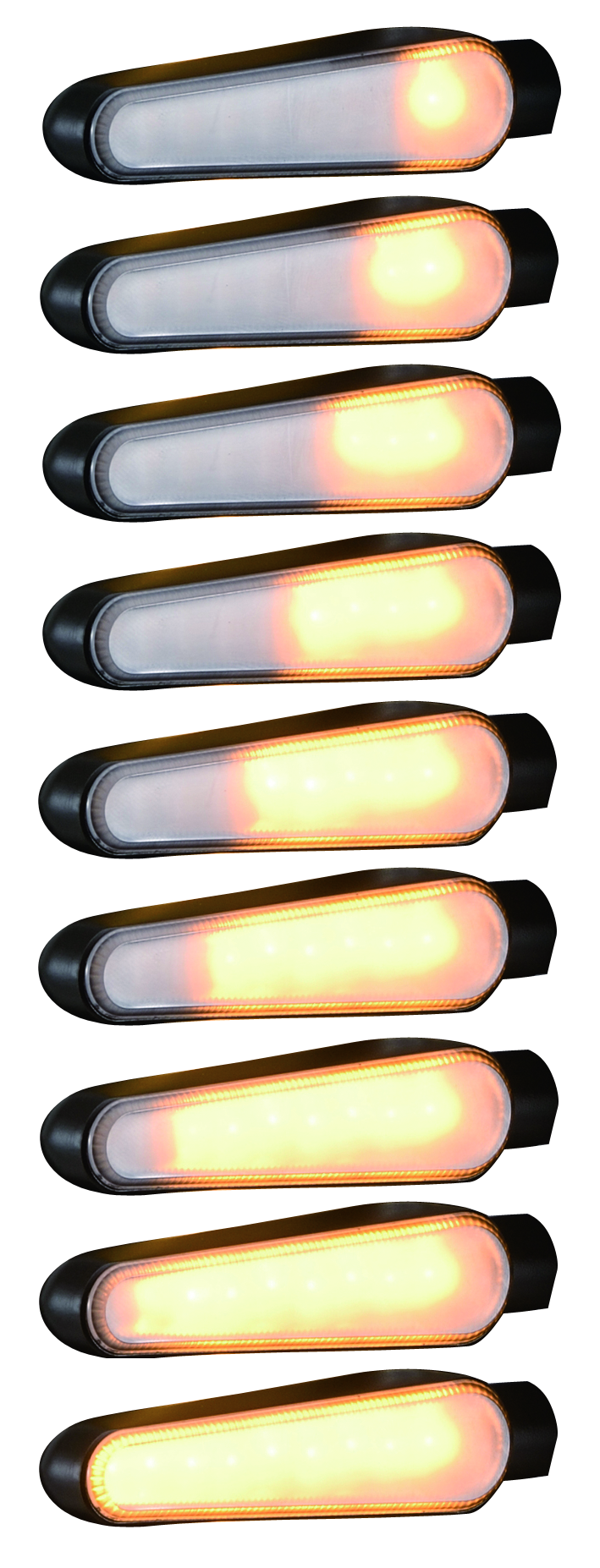 Cp.indicatori direzione alluminio LED "RAY" luce sequenziale, anterior 2 Cp.indicatori direzione alluminio LED "RAY" luce sequenziale, anterior - immagine 2