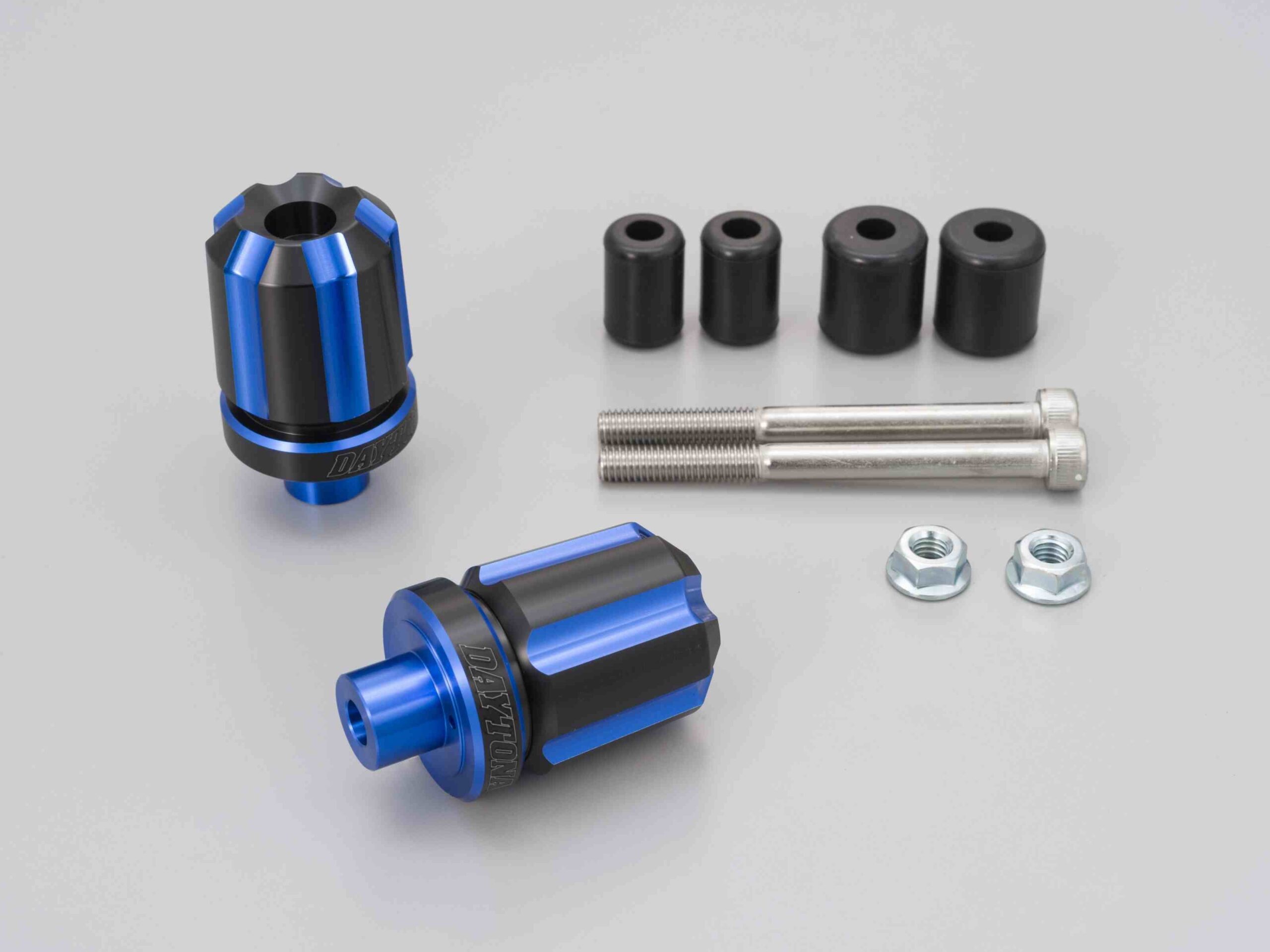 Cp.stabilizzatori finali manubrio anodizzati "TKM-3" Daytona - Qualità 1 Cp.stabilizzatori finali manubrio anodizzati "TKM-3" Daytona - Qualità