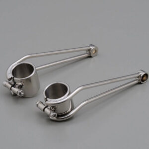 Cp.staffe supporto fanale anteriore "VINTAGE" diam. 35mm, inox lucido