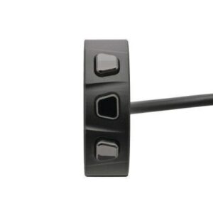 Daytona Interruttore CNC a Manubrio 3 Pulsanti - Alluminio Nero-Cromat