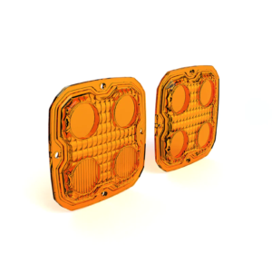 Denali Kit Lente Fanale D4 Ricambio, colori Giallo e Ambra (2 fanali)
