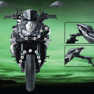 Eazi-Grip Pellicola protettiva per Kawasaki ZH 2 2023-2024 Eazi-Grip /