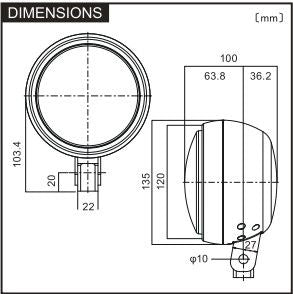 Fanale anteriore a LED "CAPSULE120" - montaggio inferiore, E-MARKED Da 2 Fanale anteriore a LED "CAPSULE120" - montaggio inferiore, E-MARKED Da - immagine 2