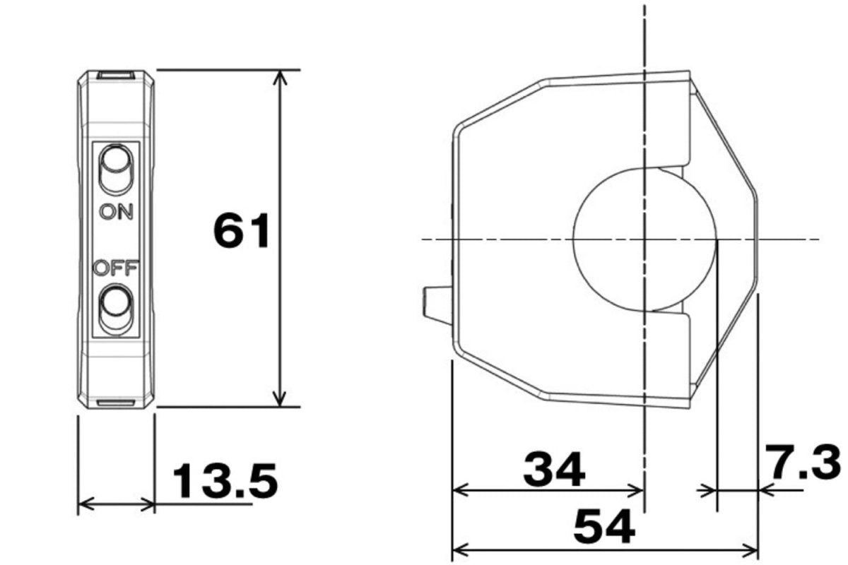 Interruttore on-off a bilanciere "SLIM SWITCH", in nylon 4 Interruttore on-off a bilanciere "SLIM SWITCH", in nylon - immagine 4
