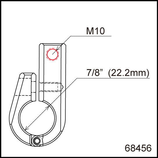 Morsetto universale per manubrio 22.2/M10 tipo B Daytona - Qualità Pro 2 Morsetto universale per manubrio 22.2/M10 tipo B Daytona - Qualità Pro - immagine 2
