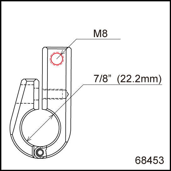 Morsetto universale per manubrio 22.2/M8 tipo B Daytona - Qualità Prof 3 Morsetto universale per manubrio 22.2/M8 tipo B Daytona - Qualità Prof - immagine 3