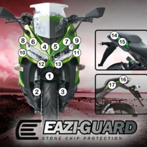Pellicola adesiva per moto Kawasaki Z 1000 SX 2014-2016 Eazi-Grip / Ea