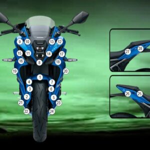 Pellicola adesiva per moto Suzuki GSX-8R Eazi-Grip / Eazi-Guard - Prot