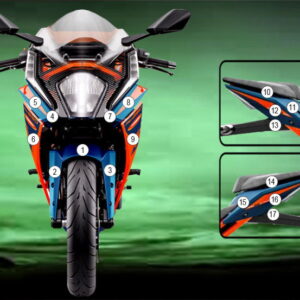 Pellicola protettiva KTM RC 125, RC 200, RC 390 2022- Eazi-Grip / Eazi