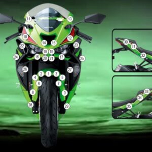 Pellicola protettiva per Kawasaki ZX-6R 2023- Eazi-Grip / Eazi-Guard -