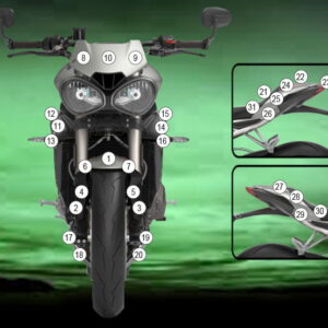 Pellicola protettiva TRIUMPH STREET TRIPLE 2017-2019 Eazi-Grip / Eazi-