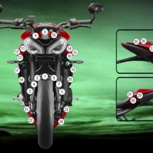 Pellicola protettiva TRIUMPH STREET TRIPLE 765 Eazi-Grip / Eazi-Guard