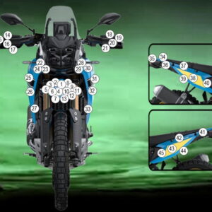 Pellicola protettiva YAMAHA Tenere 700 Rally 2025- Eazi-Grip / Eazi-Gu