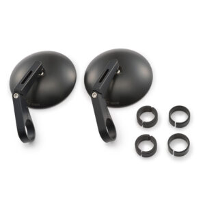 Specchietti manubrio moto corti, ABS + alluminio, E-MARKED (coppia) Da