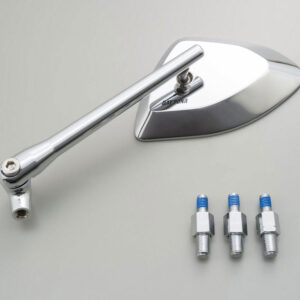 Specchietto alluminio CNC "D-MIRROR" cromato, sinistro, E-MARKED Dayto
