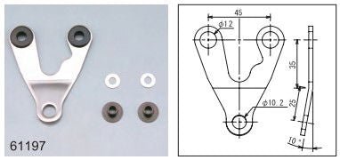 Supporto anti-vibrazione per VELONA 60 - centrale - piegato 10° 2 Supporto anti-vibrazione per VELONA 60 - centrale - piegato 10° - immagine 2