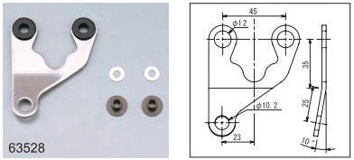 Supporto anti-vibrazione per VELONA 60 - destro OFFSET - piegato 10° 2 Supporto anti-vibrazione per VELONA 60 - destro OFFSET - piegato 10° - immagine 2