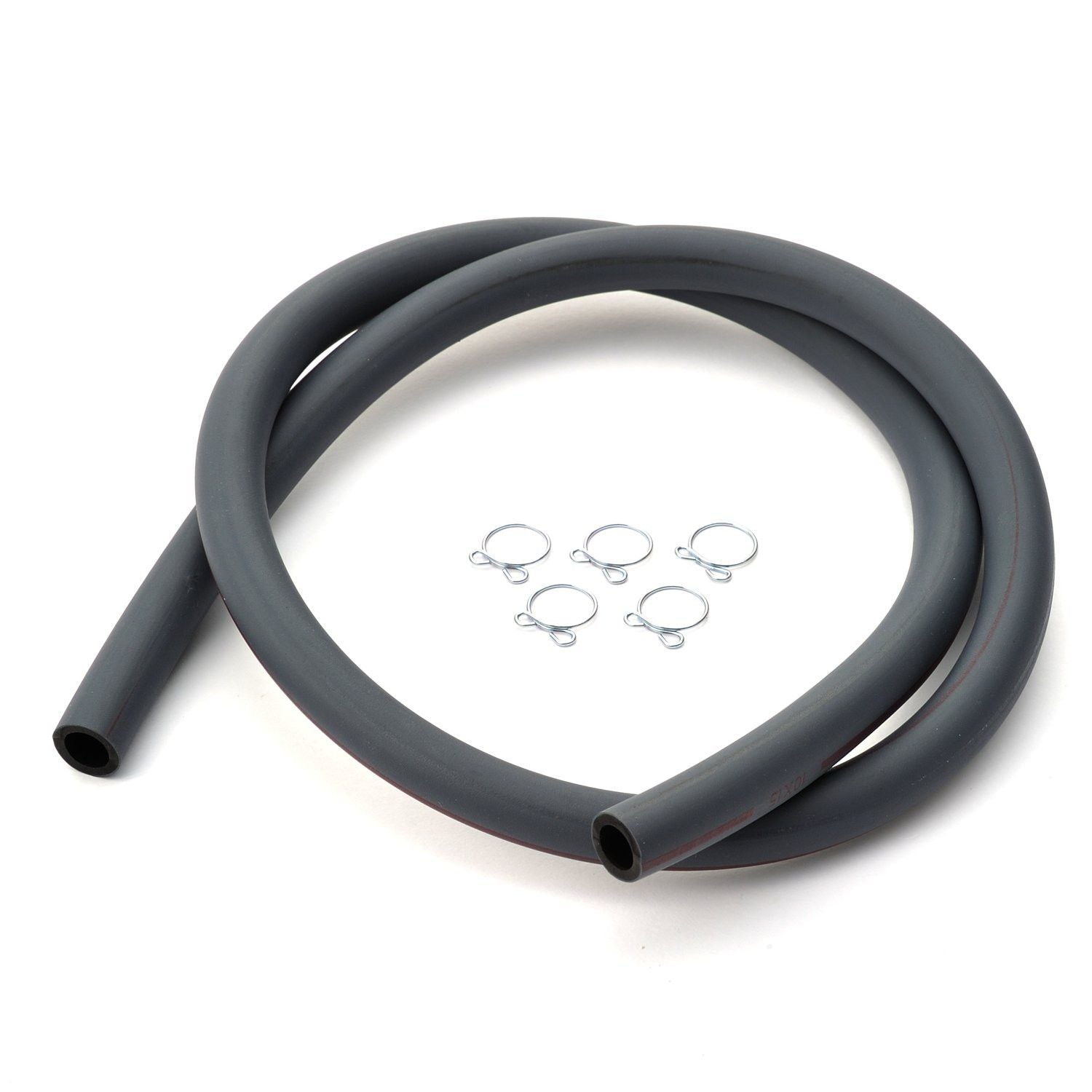 Tubo carburante a 2 strati per moto ID.10mm/OD.15mm, 1M, con 5 clips D 1 Tubo carburante a 2 strati per moto ID.10mm/OD.15mm, 1M, con 5 clips D