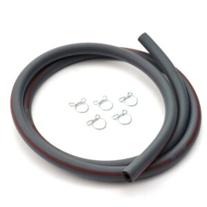 Tubo carburante a 2 strati per moto ID.5mm/OD.10mm, 1M, con 5 clips Da